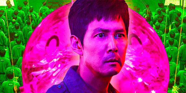 A custom image of Lee Jung jae as Seong Gi-hun against a blended Squid Game background